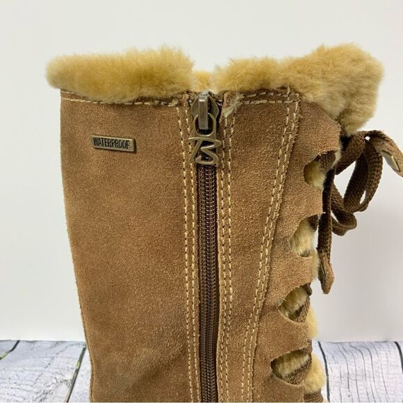 BRILLIANT Insulated Waterproof Suede leather lace up winter boots - Picture 8 of 11